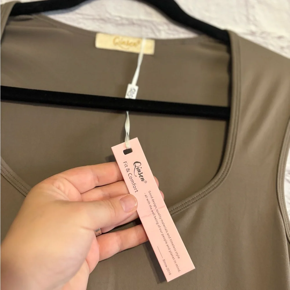 Qinsen Taupe Jumpsuit - Picture 8 of 8